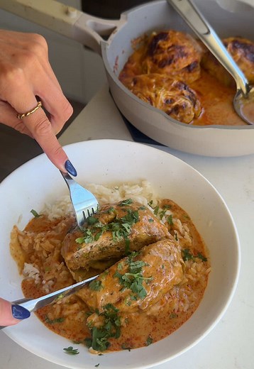 Red Curry Cabbage Cups Recipe for Healthy Dinner