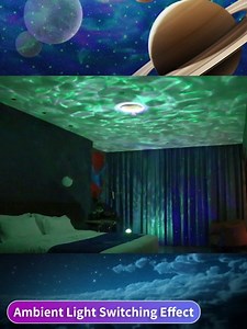 Galaxy Projector,4 in 1 Planet Night Light Projector with Remote Control,Bluetooth Speaker&White Noises,Timing Starlight Projector for Bedroom Gaming Room Christmas Party,Mood Ambiance (White)