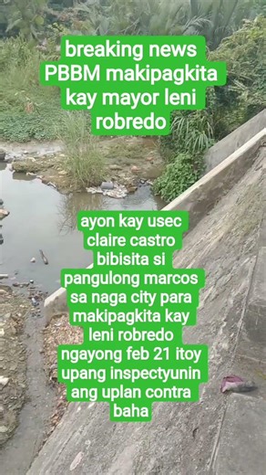 pangulong marcos bibisita kay leni robredo sa naga city upang inspectyunin ang uplan contra baha