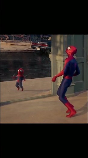 Amazing Spiderman cute baby dance in mirror❤️😎 Ft.Copines#marvel#spiderman#cute