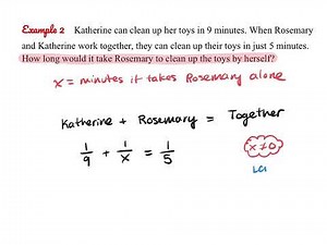 Rational Equation Word Problems