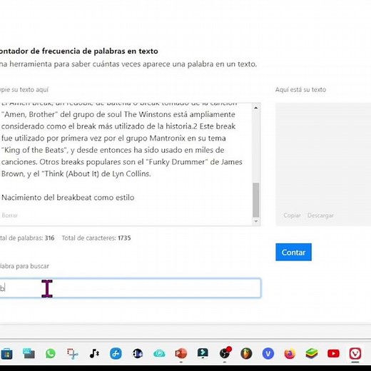 Cómo saber cuántas veces aparece una palabra en un texto