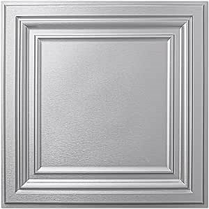Amazon.com: Art3d PVC Ceiling Tiles, 2'x2' Plastic Sheet in Argent Silver (12-Pack) : Home & Kitchen