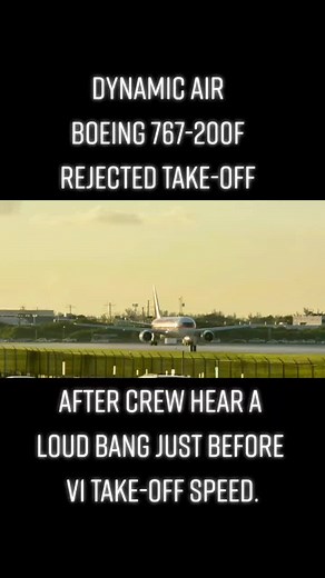 At Miami International Airport (USA) on the 2nd January 2016. #boeing767 #dynamicair #rejectedtakeoff #maydaymayday