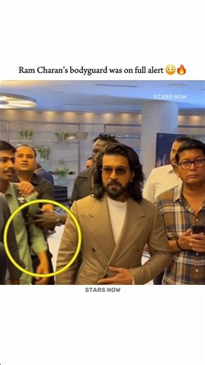 This bodyguard never misses a moment 👀 #ramcharan #bodyguard #shorts