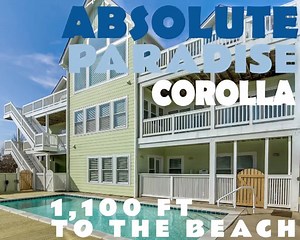 🌊Absolute Paradise🌊⠀ 🌎 Corolla, Outer Banks⠀⠀⠀⠀⠀ 📌 1100 ft to the beach⠀⠀⠀ 📌 Private heated pool, dog friendly, hot tub, pool table, and theater room! 📌 Keyless entry, linens & towels provided!⠀⠀⠀ https://buff.ly/38Gt9uI | Outer Banks Blue Vacation Rentals