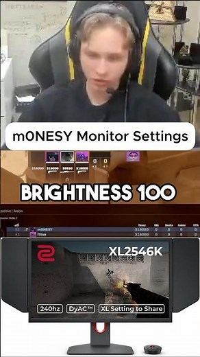 m0NESY Shows Monitor Settings For CS2