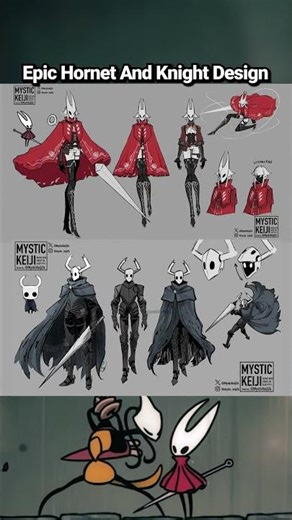 Epic Hornet And Knight Design in Hollow Knight Silksong
