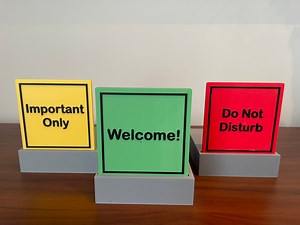 Desk Availability Indicator Signs: Red, Yellow, Green - 3D Printed - Etsy