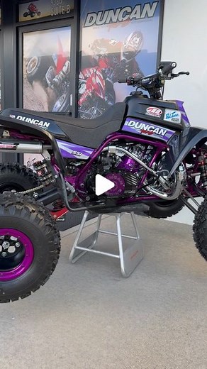 Duncan Racing International on Instagram: "Duncan Racing Yamaha Banshee Purple Edition: Florida bound Purple People Eater - Off Road Trim Complete Duncan Racing build NATIONAL Midrange kit Paul Turner Midrange Pipes Fat Boy 2 Silencers Powerhead Pyramid Reed Valves Keihin Carburetors Hinson RK Chain, GPR Roll Design Elka Stage 5 Pro Top Seat Cover DWT, GBC SSI, Flexx Bars, ODI #duncanracing #purple #yamaha #banshee"