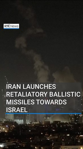 Iran has launched retaliatory ballistic missiles towards Israel. Iran’s Supreme Leader Ali Khamenei has said Israel started the attacks and initiated a war against Iran. He added that Israel will not be allowed to do a “hit and run” attack and Iranian attacks will bring Israel “to ruin”. 📲Link in bio for more #rténews #iran #israel | RTÉ News