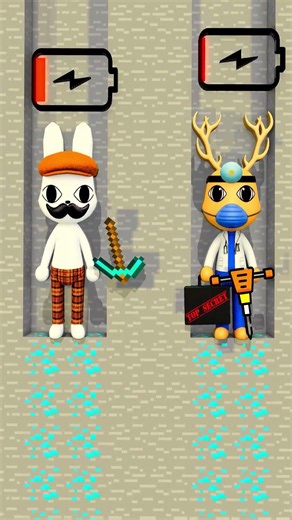 BARNEY vs Dr. Harlow and Ratthew in NEW Who Deserve Diamonds Mining Challenge - Animal Hospital
