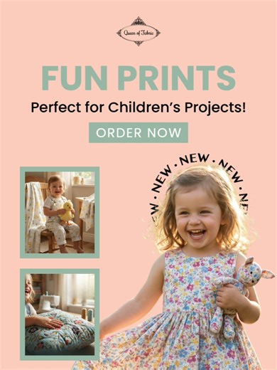 🌈 Fun Prints Perfect for Children’s Projects ✂️🧵 Bring creativity and colour to your next sewing project with cheerful fabrics designed especially for kids. From playful patterns to bright, happy prints, these fabrics are perfect for making children’s clothing, accessories, quilts, and fun handmade creations. Whether you're sewing dresses, shirts, bags, or nursery items, these colourful cotton fabrics make every project more joyful and imaginative. 💛 Let your creativity shine with fabrics tha