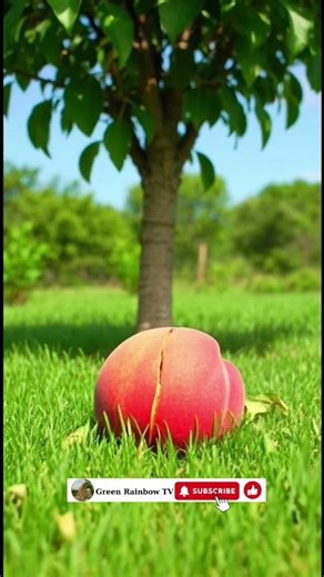 Ripe peaches that fall from the tree will sprout immediately.#agriculture