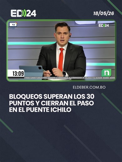 Los puntos de bloqueo en el país superaron este lunes los 30, tras la instalación de una medida de presión en el Puente Ichilo, límite entre Santa Cruz y Cochabamba, protagonizada por sectores afines a Evo Morales. #ELDEBER #Bloqueos #Información #Bolivia 📹 #AnálisisInformativoED