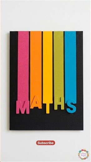 🎨 DIY Aesthetic Maths Project File Decoration Idea #trending #craftypaglu