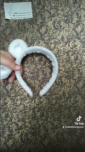 Tutorial diadema con orejitas #detallefemenino #diadema #orejas #disfraz #halloweenoutfit