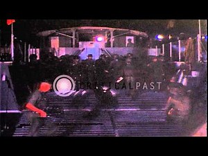 Republic of Vietnam marines board landing craft LCM-8's (Mike Boats) from river b...HD Stock Footage