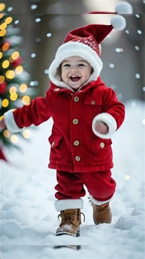 Cute Baby Santa Christmas Magic ❄️🎅 | Viral Shorts