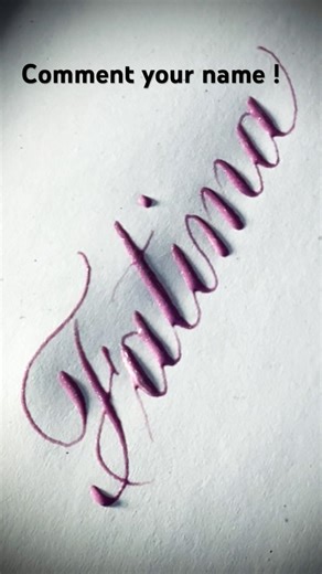 Copperplate calligraphy, tutorial: how I write your name #fatima