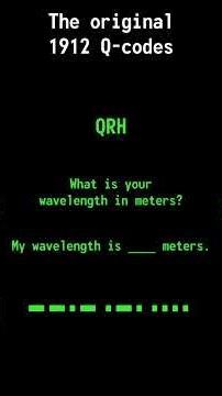 The original 1912 Q-codes #shorts #hamradio #maritime #morsecode #titanic