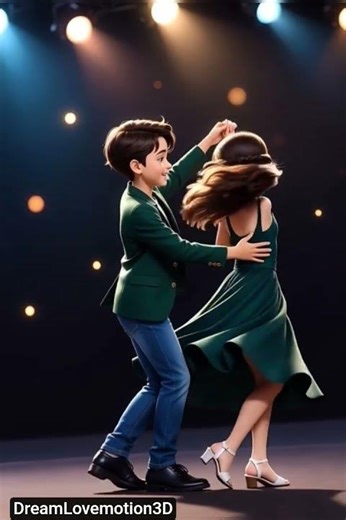 💃 Boy & Girl Romantic Couple Dance | 3D Love Animation Shorts #Trending #Shorts