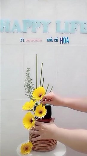 1424#Cách cắm hoa đồng tiền đơn giản #florist #diy #flowers #cắm hoa #hoa bàn thờ