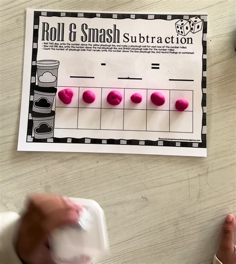 Subtraction Smash is such a fun and hands on approach to introducing subtraction. These kinders had a blast with this activity! . . . .#kindergarten #kindergartenteacher #primary #elementaryschool #teachersoftiktok #teacherssupportingteachers #imagination #teachers #handsonlearning #makemathfun #math
