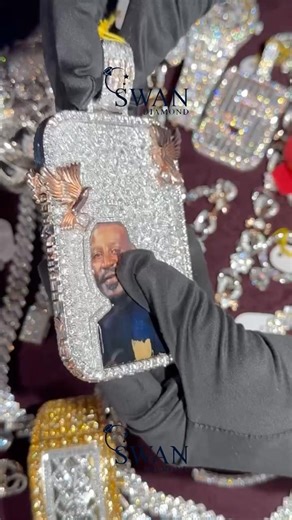 🔥 Custom Iced-Out Mosaic Pendant | Fully Customized Diamond Pendant 💎 #custompendantusa