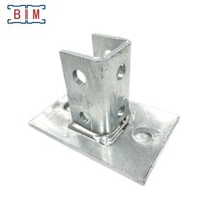 [Hot Item] 8 Holes Hot-DIP Galvanizing Slotted Mounting Strut Channel Base Plate