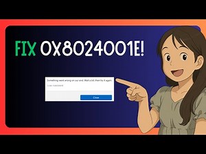QUICK FIX For Microsoft Store "Error Code 0x8024001e" - GUIDE