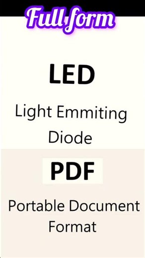 LED and PDF full form