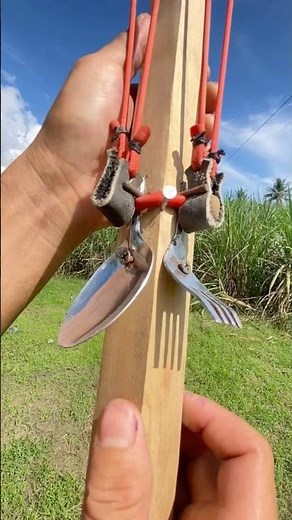 Fork and Spoon Combo Slingshot Diy #craft #handmade #diy #amazing