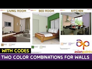 Asian paints two colours combinations for walls with Codes