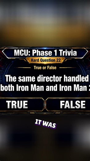 Iron Man Director: True or False Trivia! #shorts