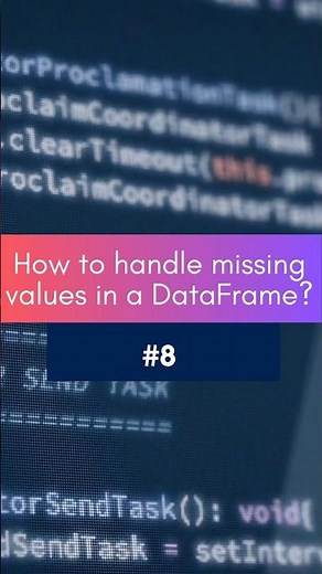 Python for Data Science Short : 8 Handle Missing Values in Pandas | Missing Values? Fix Them Easily!