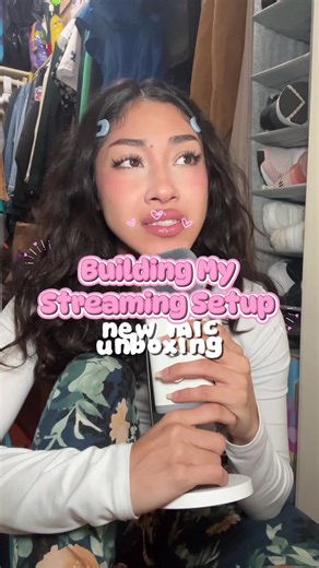 building my streaming setup one piece at a time starting with my mic. 😭🎙️ I can’t wait to see how it will all turn out once it’s finished 🎧🩷🥹 Micropphone details: Fifine AM8 …. #streamers #streamersetup #streamermic