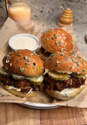 Hot Honey Chicken Sliders recipe — slider buns & fried chicken