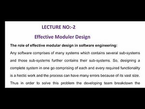 3CS4-07, Lec-2, Part-1, SE, Effective Modular Design, Unit-4, Shashi Kant