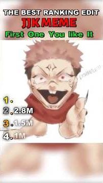 Best Jjk Meme Ranking #shorts #anime #edit #viral #jjk