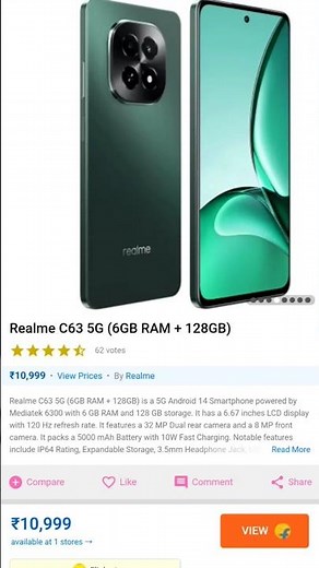 Realme C63 5G Review ⚡ 6GB RAM + 128GB Worth It? 😱Realme C63 Unboxing 📦 Budget King or Waste Money?