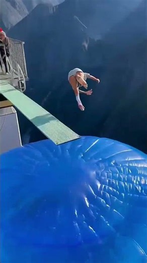 Funniest Cliff Jelly Jump Ever 😂💥 How Many Bounces Did She Do?!
