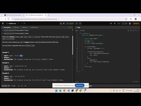 153. Find Minimum in Rotated Sorted Array | Leetcode solution