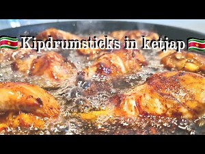 🇸🇷 Surinaamse kip gebakken | Surinamese fried chicken legs in sweet soy sauce | EN subtitle |
