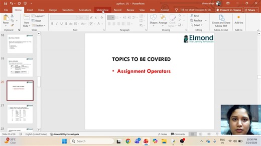 Python-7(Assignment Operators)