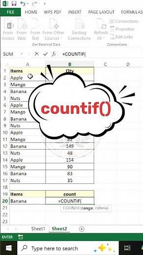 Master COUNTIF in Excel: Count Cells Like a Pro! 🚀 #ExcelTips #Shorts