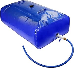 TooTaci 110L/ 29Gal Water Storage Bladder, Portable Water Tank with 3/4" Adapters and Hose, Foldable Water Storage Bag for Drought Resistance, Garden Watering, Emergency Water Storage Containers