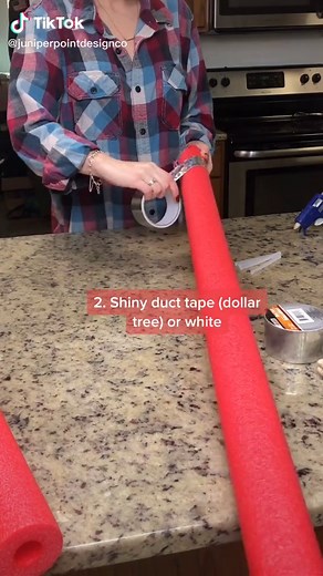 DIY Pool Noodle Candy Cane Lollipop Tutorial