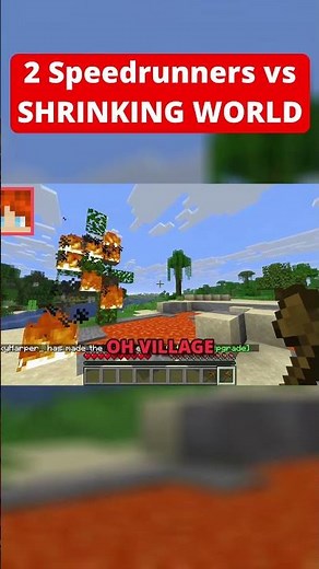 2 Speedrunners vs Shrinking world #minecraft
