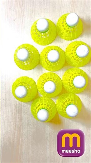 Pack of 10 plastic badminton shuttlecock #meesho #trending #product #review #shuttlecock #youtube